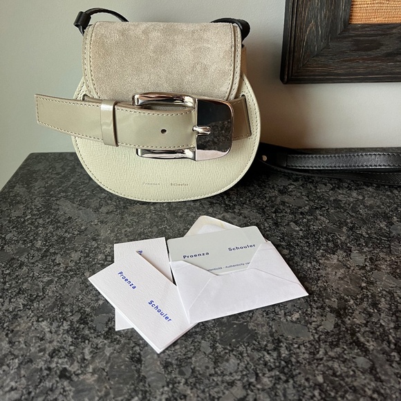 ✨PROENZA SCHOULER✨Grainy Calf Mini Buckle Crossbody Bag - Picture 6 of 7